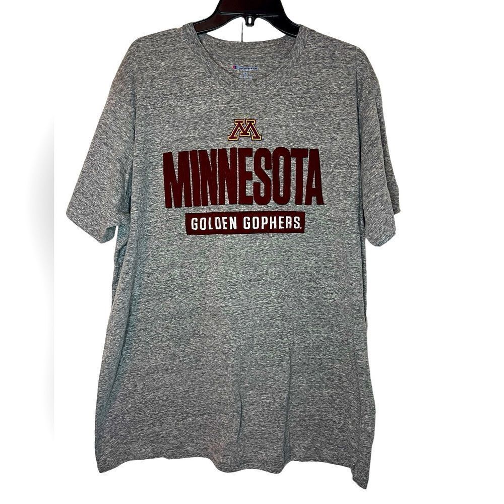 CHAMPION MINNESOTA GOLDEN GOPHERS GRAY TSHIRT‎ MENS SIZE 2XL
